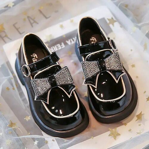 Childrens Leather Shoes for Toddlers Girls Party Flats Kid
