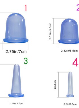 2/4Pcs Jar Silicone Vacuum Cupping Cans for Massage ventouse