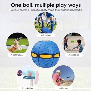 Blue Flying Saucer Ball Outdoor Parent Children Toy Foot Mag