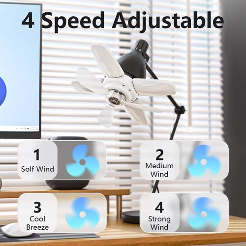 LED white light/warm light socket ceiling fan 2-in-1 fan 50W