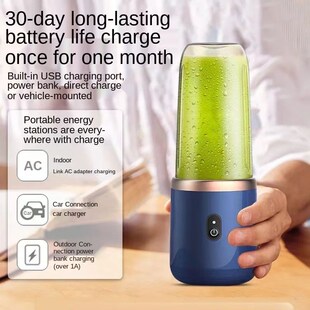 Portable Juicer Blender 400ml Electric Fruit Juicer USB Char