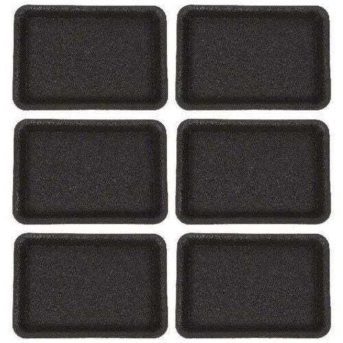 6 Pcs Black HY220 Flower Pot Trays Plant Saucers Square