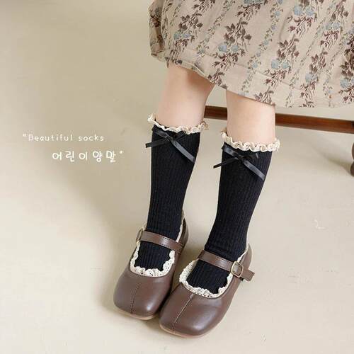 1 Pairs Children Socks Autumn Baby Girls Knee High Socks Sof