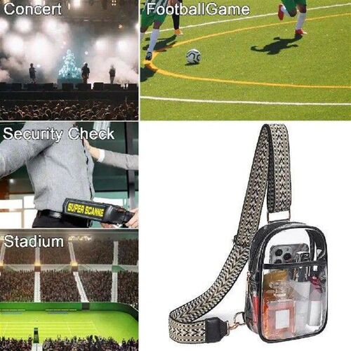 Clear Concert Bag Adjustable Wide Strap Clear Bag