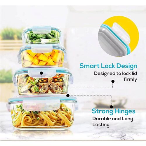 Glass Meal Prep Containers Lunch Box, Food Storage Container