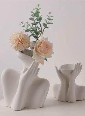 Ceramic Flower Vase Ornament Attachments Modern Tabletop