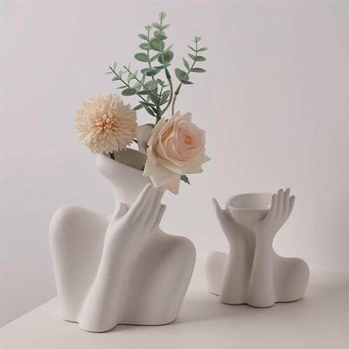 Ceramic Flower Vase Ornament Attachments Modern Tabletop