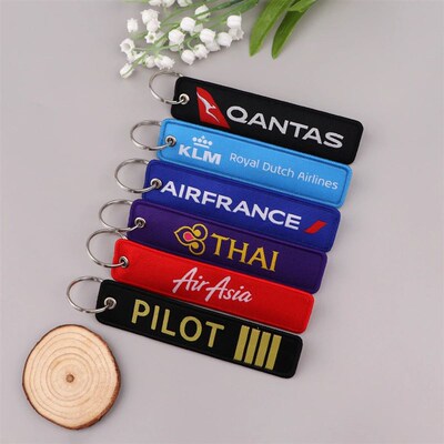 Aviation Quotes Embroidered Keys Cool Quotation Men Key Tags