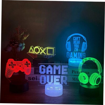 Led 3D Night Light Table Lamp Room Decor Night Light Home De