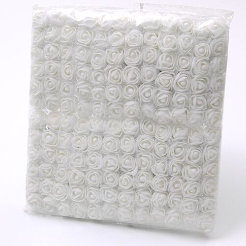 144pcs Mini Lace Pe Rose Foam Flower Heads Bouquet For Weddi