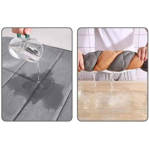 1pc 50*80cm Bathroom Anti-skid Mat, Quick Water Absorption,