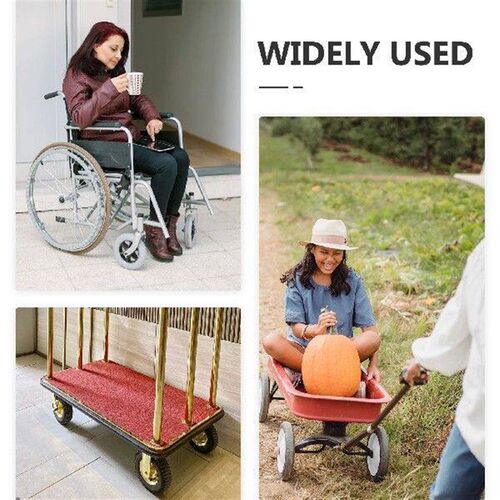 2Pcs High Quality Shopping Cart Wheels Easy Install Folding