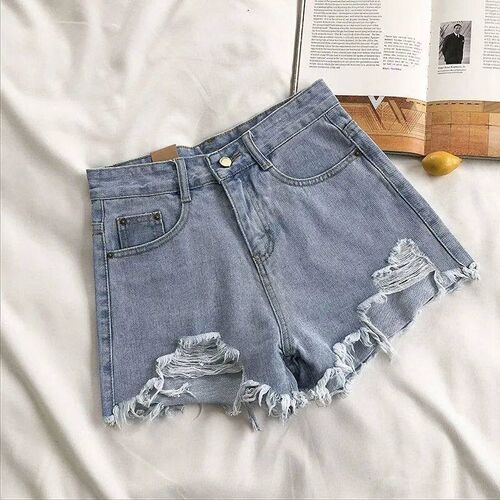 Korean Denim Shorts Women Summer Fashion Casual High Waist R