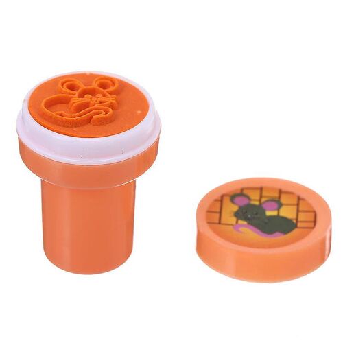 10Pcs Cute Self-ink Farm Animals Stamps Cartoon Pattern Self