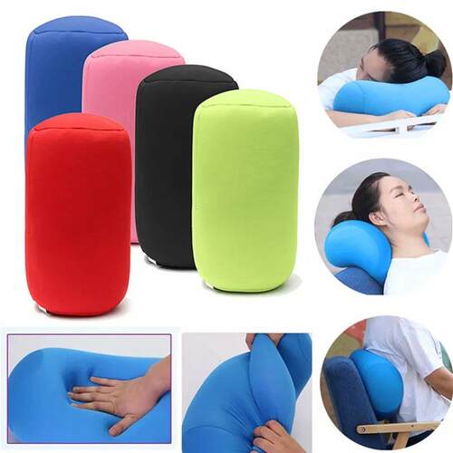 Microbead Roll Cushion Neck Waist Back Head Support Sleep Pi