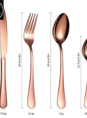 24pcsWestern tableware cutlery set knife fork Silverware Set