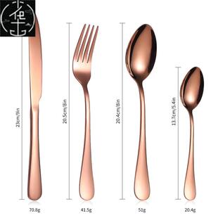 24pcsWestern tableware cutlery set knife fork Silverware Set