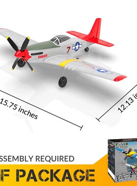 Upgrade Volantex P51D Red Mustang Airplane One-key Aerobatic
