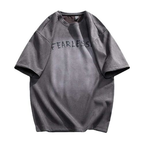 Tie-dyed Short-sleeved Mens Summer New Round Neck Turtlenec