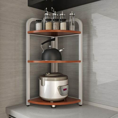 Kitchen counter shelf table top pot seasoning storage rack