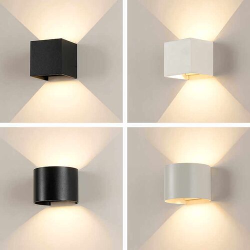 Outdoor Waterproof Led Wall Lights, Four-leaf Dimmable Squar