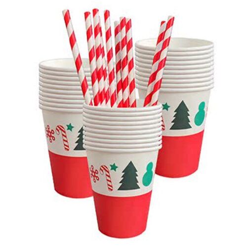 Christmas Paper Plates and Napkins Set Dinnerware Set Party