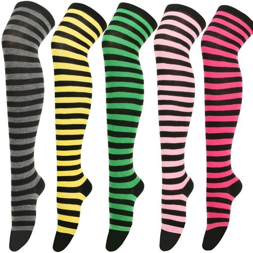 Halloween tall socks cosplay striped socks glove sock set