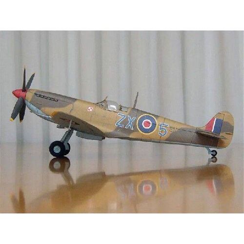 British Spitfire IXc Paper Model 1:33 Aircraft Handmade DIY
