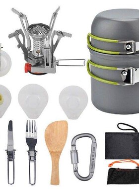 Camping Cookware Kit Outdoor Aluminum Cooking Set Water