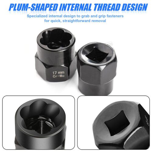 Nut and Bolt Extractor Damaged Screw Remover Impact Socket T