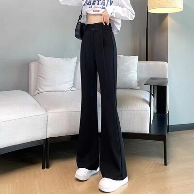 Micro-flat Suit Pants For Women, 2025 High-waist Slim Casual