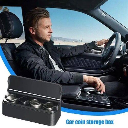 Coin Storage Boxes For Car Dustproof Adhesive Bottom Coin