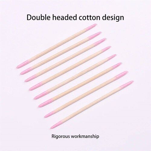 1/2/5/10Pc Nails Wood Cotton Swab Clean s Bud Tip Wooden Cot