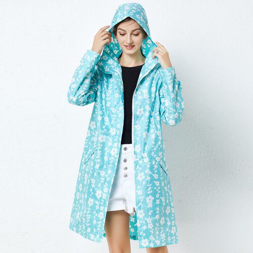 Raincoat Fashion Flower Style Adult Womens Outdoor Walking