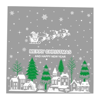 Christmas Decorations Glass Stickers Christmas Stickers Sant