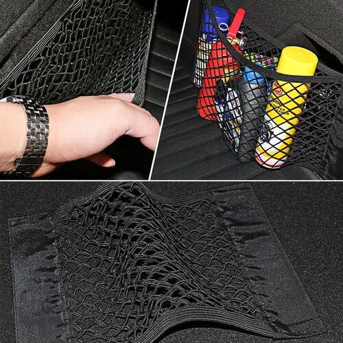 Car Back Rear Trunk Organizer Net Mesh Seat Elastic String M