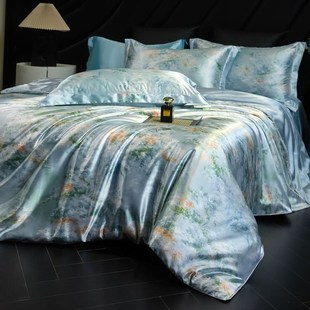 Four-piece set mulberry silk bedding bedsheet duvet cover