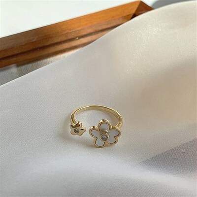 Micro Inlaid Zircon Butterfly Ring Open Personalized Light L