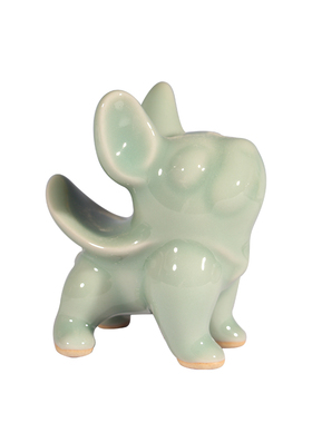 钧瓷法斗仿真斗牛犬招财狗文创摆件陶瓷茶宠送男生吉祥物礼盒装