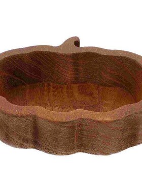 Pumpkin Wooden Bowl Daily Use Food Fruit Decorative Dessert