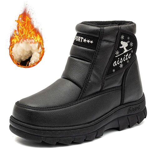 Winter Men Boots Platform Snow Boots Antislip Plush Men Casu