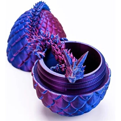 3D Printed Gem Articulated Dragon Rotatable 3D Dragon Toy My