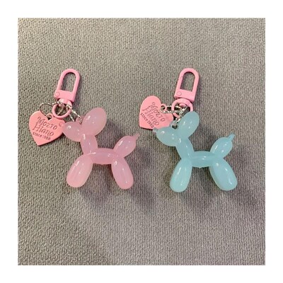 Korean Cute Keychain Punk Jelly Balloon Puppy Keychains for