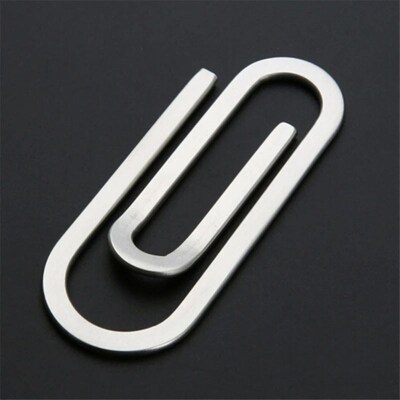 Money Clips Creative Stainless Steel Metal Paper Clip Holder