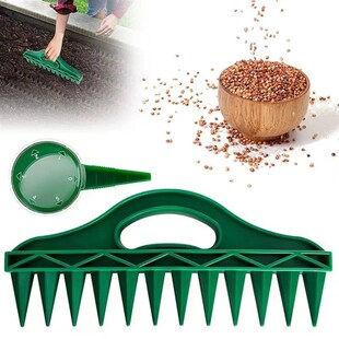 1pc Durable Plastic Hand Dibbler Garden Seeder Tool, 12-Hole