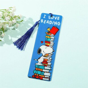 1pc Cute Cartoon Snoopy Book Mark Acrylic Bookmark with Tass