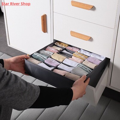 24 Girds Underwear Drawer Organizer Storage Dividers Closet