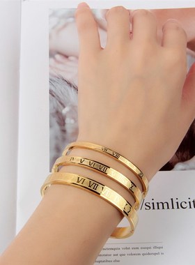New 4mm 6mm 8mm Wide Stainless Steel Carving Roman Numerals