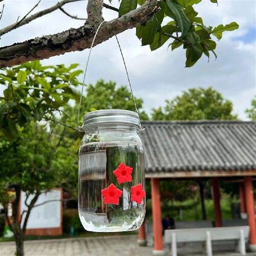 Hanging Clear Birds Feeder Easy Filling Birds Water
