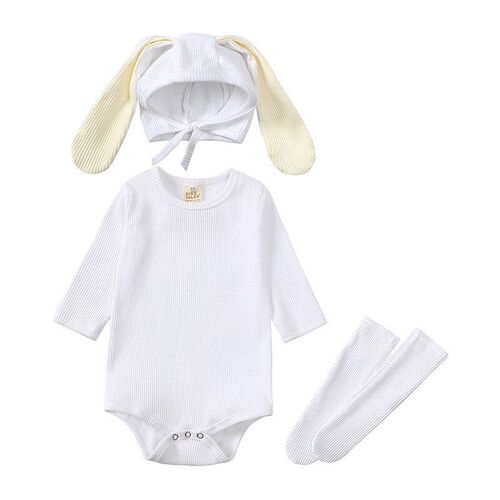 Baby Rabbit Ear Long Sleeve Romper INS Infant Autumn Onesie